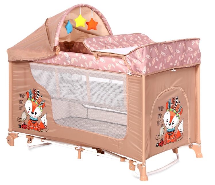Манеж Lorelli Moonlight Rocker 2 Layers Beige Foxy (10080422042)