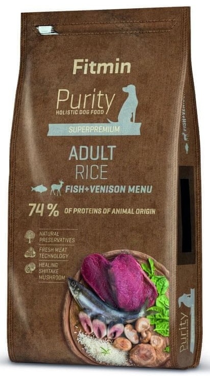 Сухой корм для собак Fitmin Purity Adult Rice Fish & Venison 2kg
