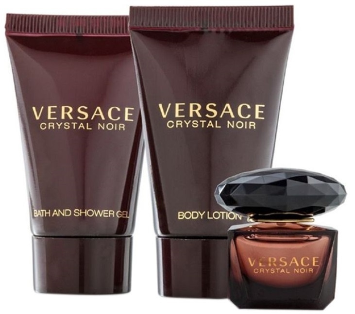 Парфюмерный набор для неё Versace Crystal Noir EDT 50ml + Shower Gel 50ml + Body Lotion 50ml