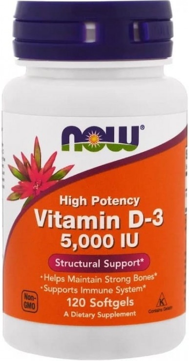 Витамины NOW Vitamin D-3 5000 IU 120cap