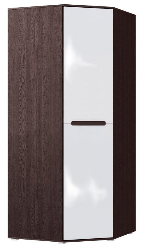 Шкаф Миф Ким 874x2236x874mm Белый Глянец/Венге