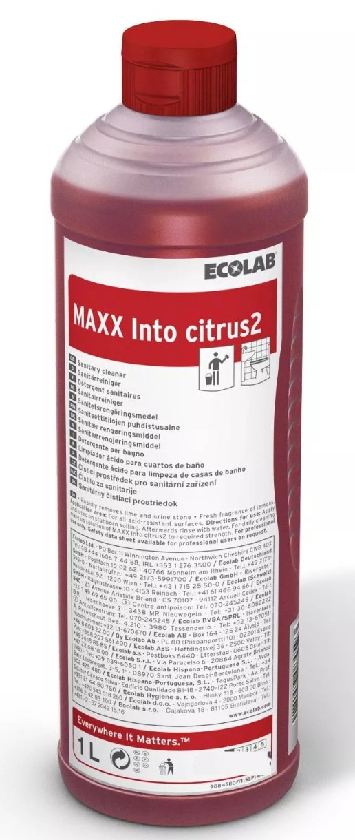Средство для санитарных помещений Ecolab Maxx2 Into Citrus 1L (9085370)