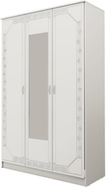 Dulap Миф Athena N1 3 uși Alb Luciu/Alb