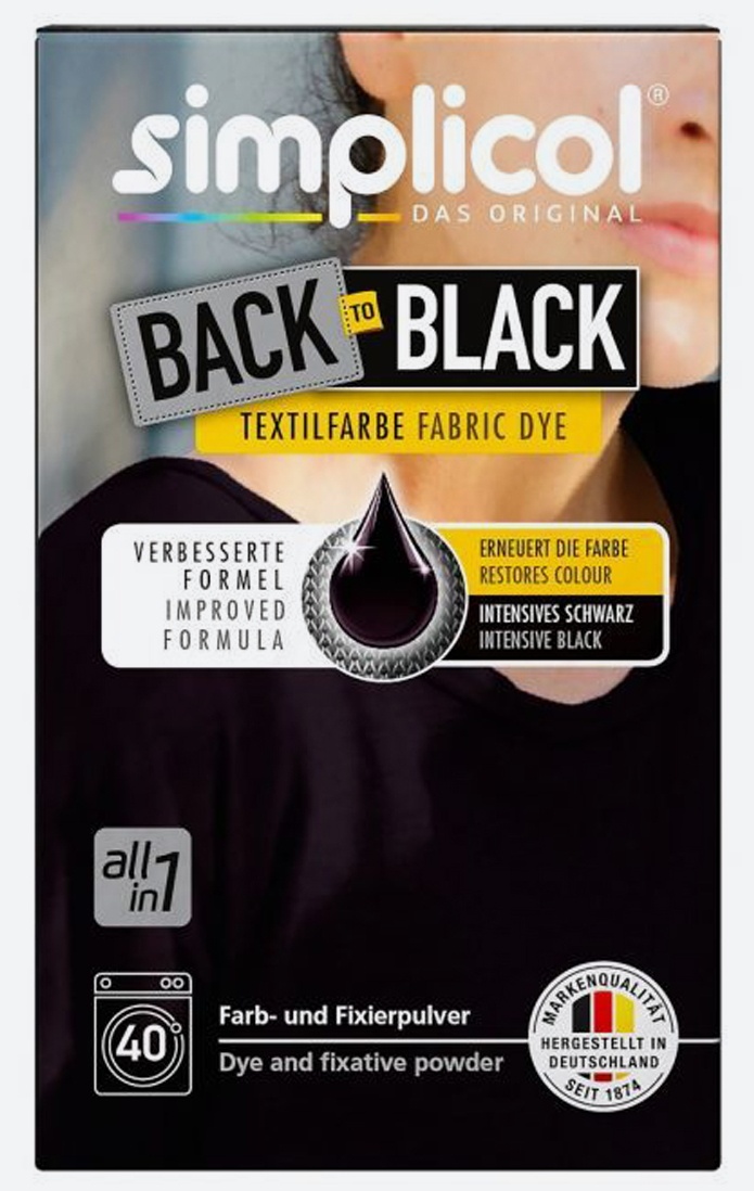 Vopsea pentru țesături Simplicol Back to Black 400g