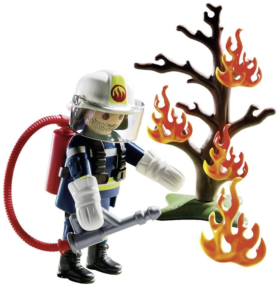 Figura Eroului Playmobil Special Plus: Firefighter With Tree (9093)