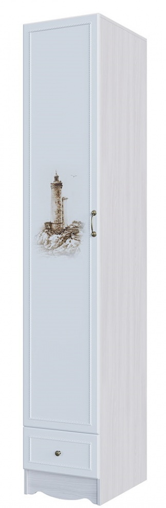 Детский шкаф SV-Мебель Akvarel 1 with box Ash Anchor Light/White Matt Sea