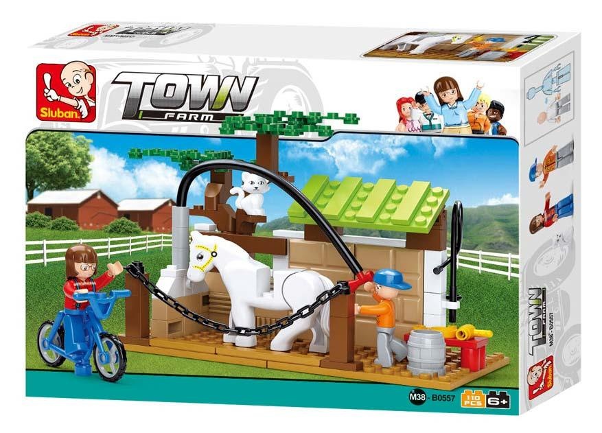 Set de construcție Sluban Farm Horse Care Station (B0557)