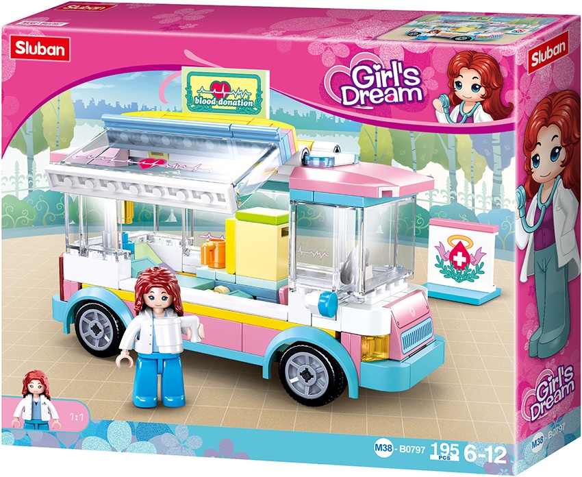 Set de construcție Sluban Girls Dream Ambulance (B0797)