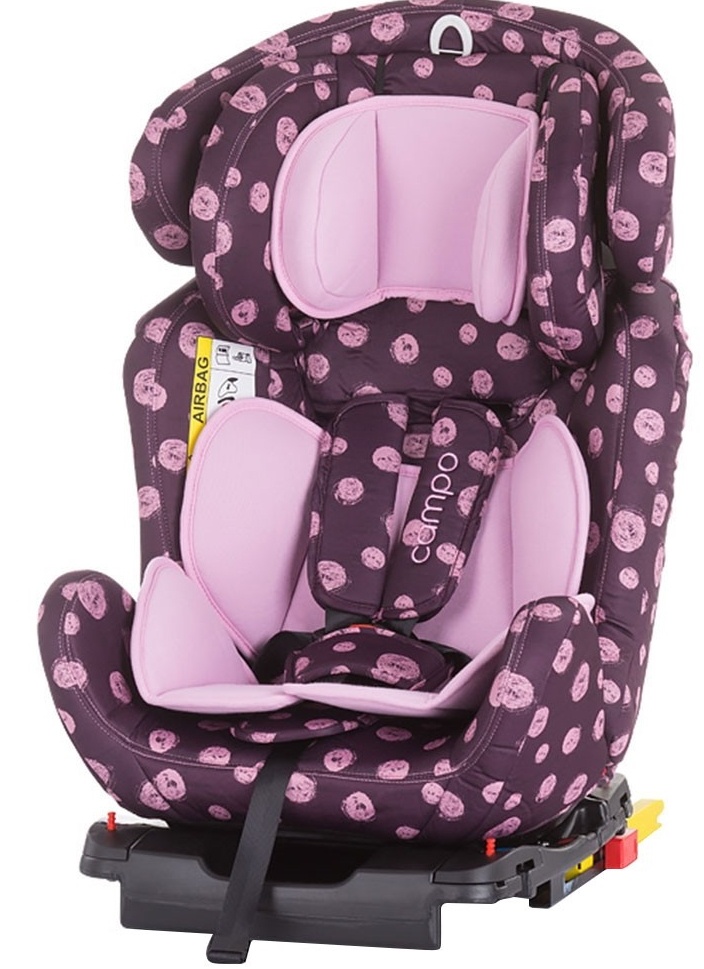 Scaun auto pentru copii Chipolino Campo (STKCA0193DR) Dots Rose