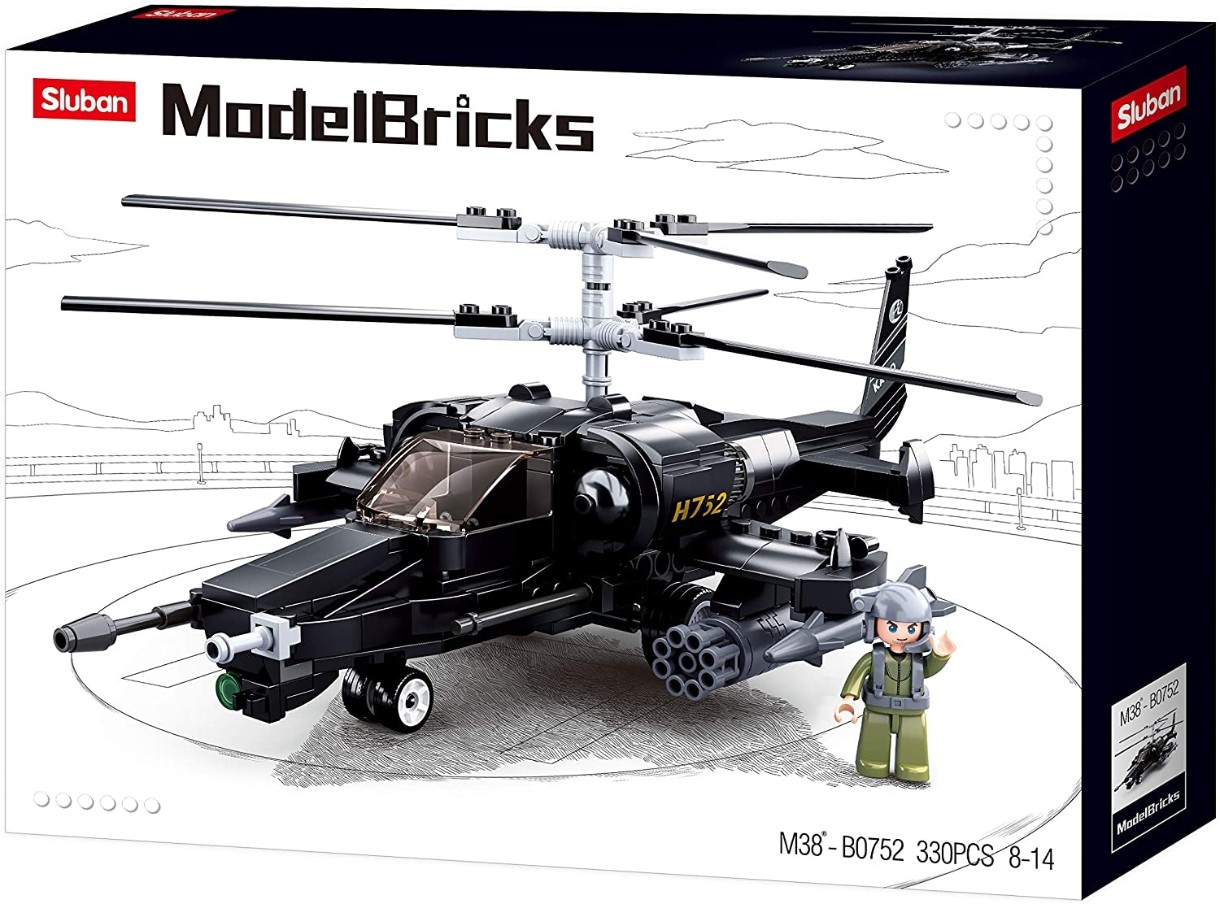 Set de construcție Sluban Model bricks Ka-50 Black Shark (B0752)