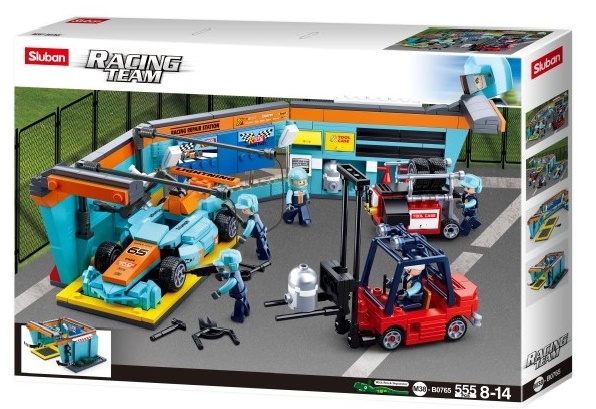 Set de construcție Sluban Racing Team F1 Maintenance Station (B0765)