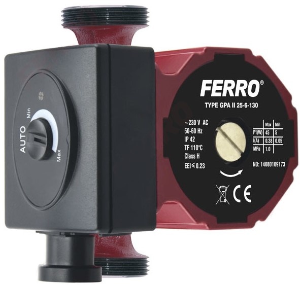 Pompă de circulație Ferro GPA II 130 25-6 0604W