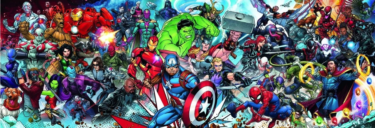 Пазл Trefl 1000 Panorama Join the Marvel Universe (29047)