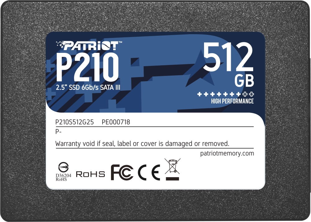 Solid State Drive (SSD) Patriot P210 512Gb (P210S512G25)