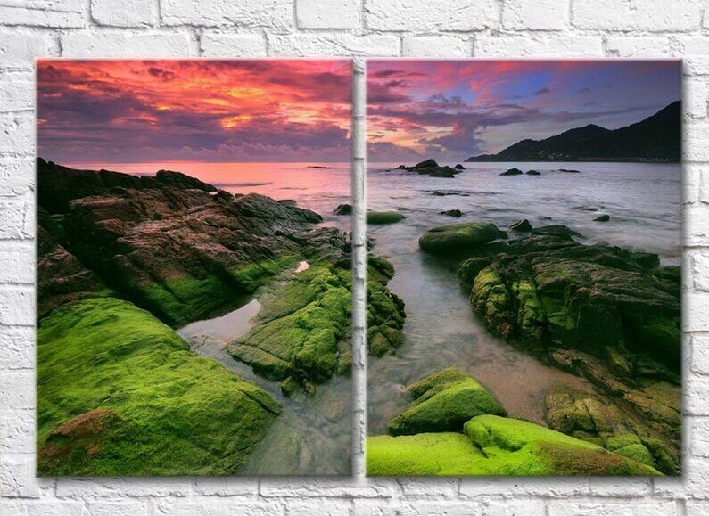 Pictură ArtPoster A rocky coast covered with mud (3453806)