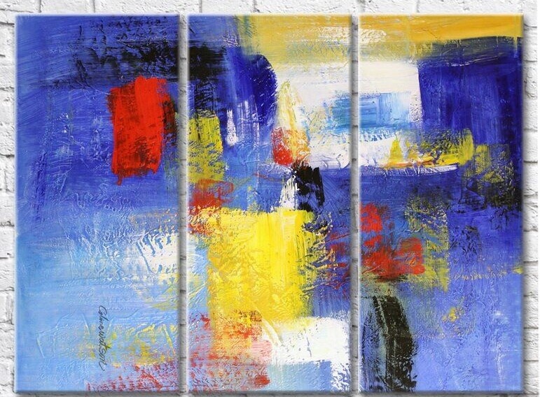 Pictură ArtPoster Abstract drawing in Blue tones (3499071)