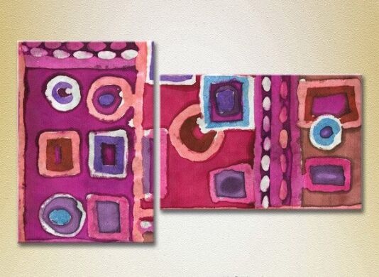 Pictură ArtPoster Abstraction Lilac/Pink 03 (2229389)