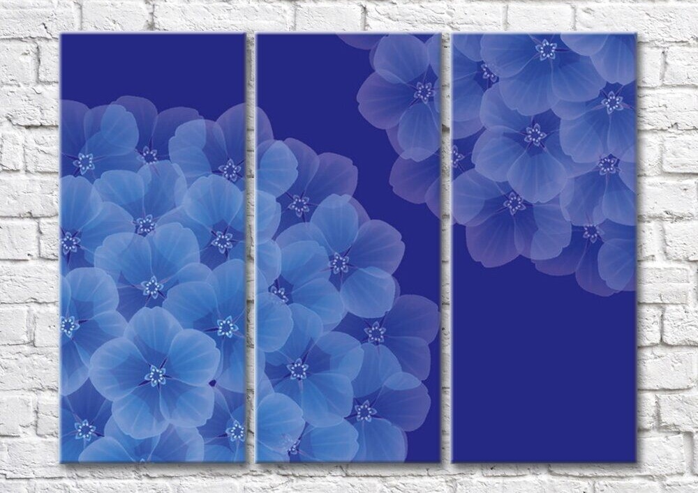 Картина Magic Color Blue hydrangea flowers on a lilac background (500248)