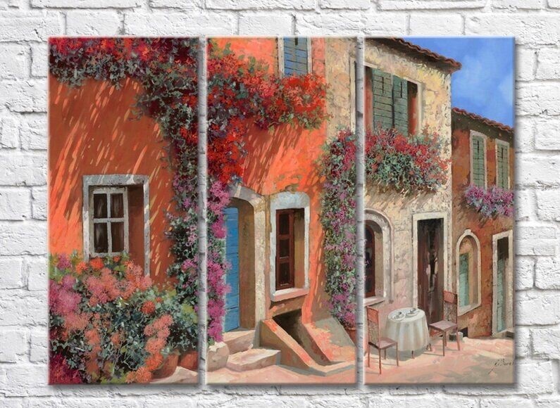 Картина ArtPoster Courtyard in the Green and Flowers (3470928)