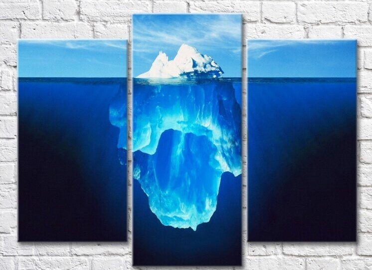 Pictură ArtPoster Iceberg in the deep Blue sea (3469243)