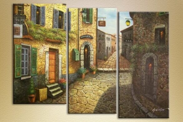 Pictură Magic Color Triptych Cities and Countries (2658698)