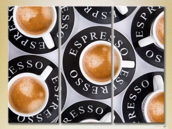 Pictură Magic Color Triptych Espresso Coffee (2698658)