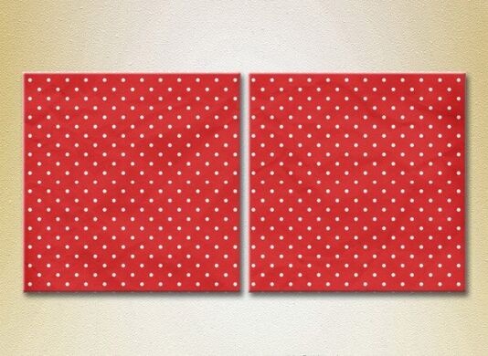 Картина ArtPoster Red/White polka dots (2229413)