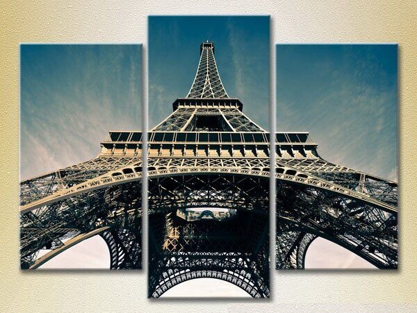 Pictură Magic Color Triptych Eiffel Tower, bottom view (2658531)