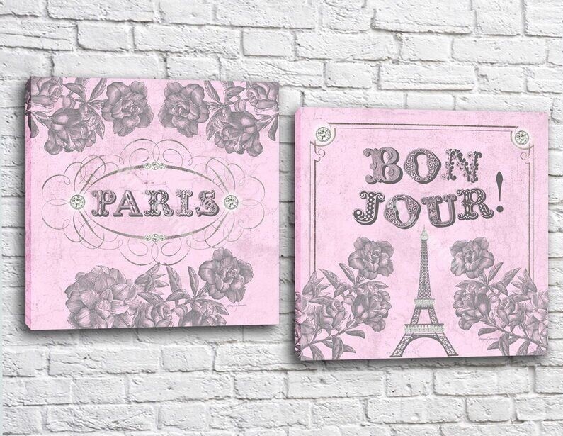 Pictură ArtPoster Vintage pink Paris (3453056)