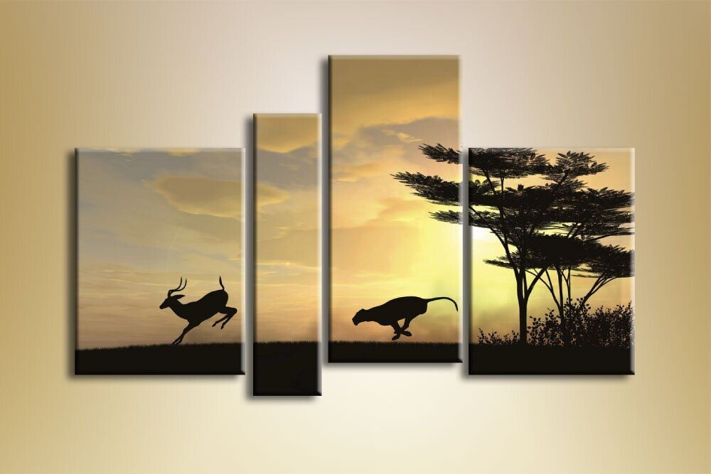 Картина Rainbow Chasing Cheetah and Doe (1150791)