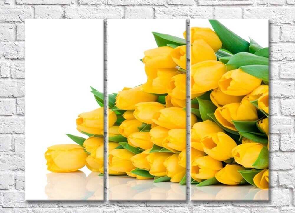 Картина Rainbow Huge bouquet of yellow tulips (500476)