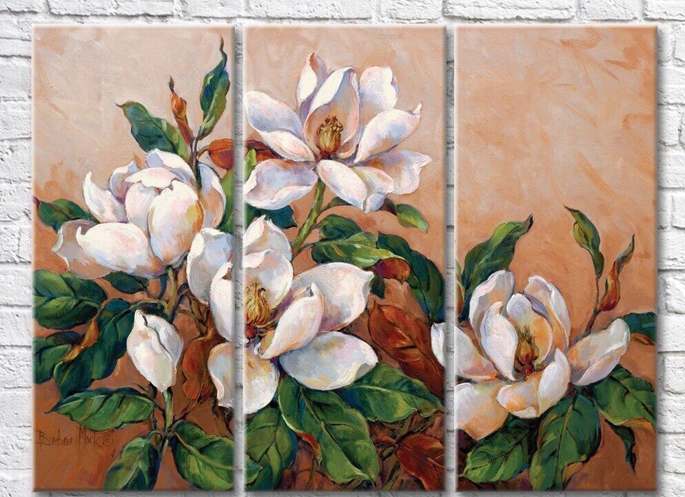 Pictură Rainbow Large magnolia flowers (3572520)
