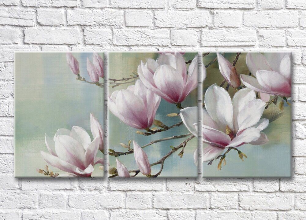 Картина Rainbow Large pink magnolia flowers (3572580)