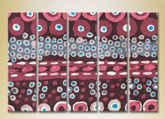 Картина Rainbow Polyptych Abstraction burgundy blue 09 (2231640)
