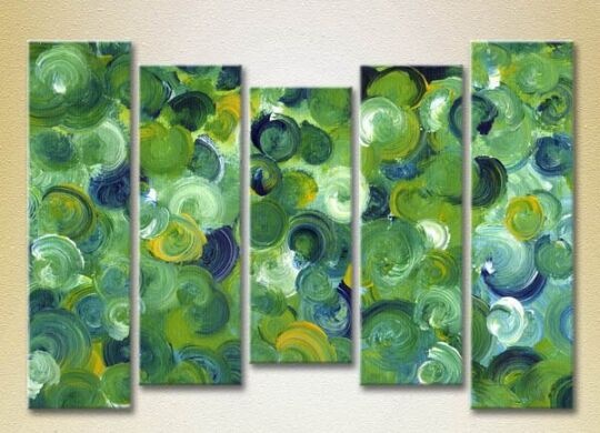 Картина Rainbow Polyptych Abstraction green blue 12 (2231651)