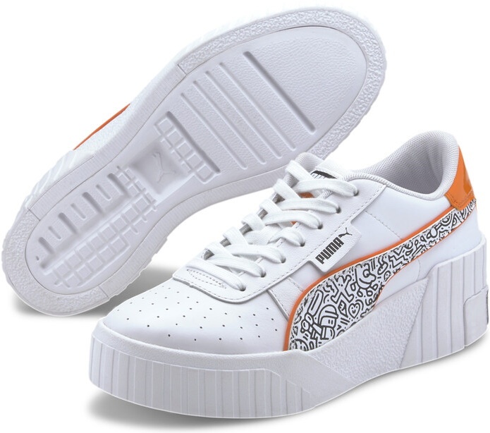 Кеды женские Puma Cali Wedge Mr Doodle Puma White/Black/Dragon Fire 37.5