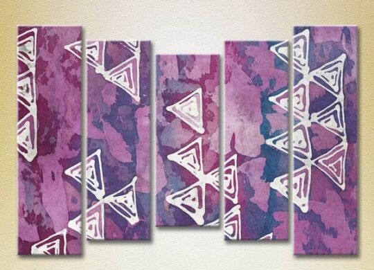 Pictură Rainbow Polyptych Abstraction lilac violet 12 (2231705)