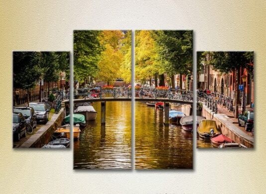 Картина Rainbow Polyptych Amsterdam Canal Holland 03 (2718115)