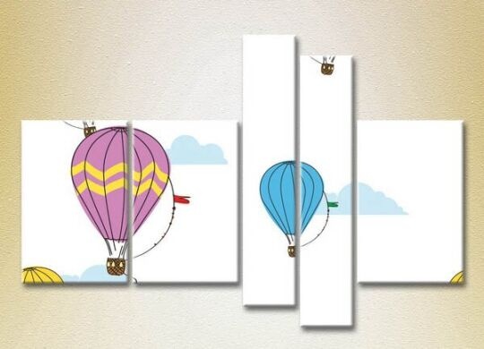 Pictură Rainbow Polyptych Balloons 08 (2231748)