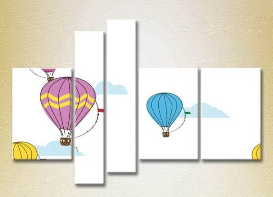 Pictură Rainbow Polyptych Balloons 09 (2231749)
