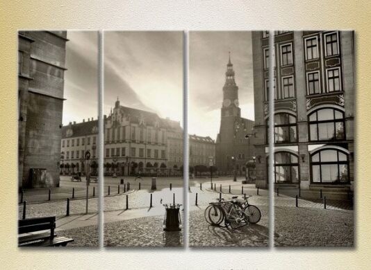 Pictură Rainbow Polyptych City landscape sepia 01 (2718129)