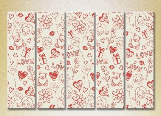 Картина Rainbow Polyptych Love 11 (2231625)