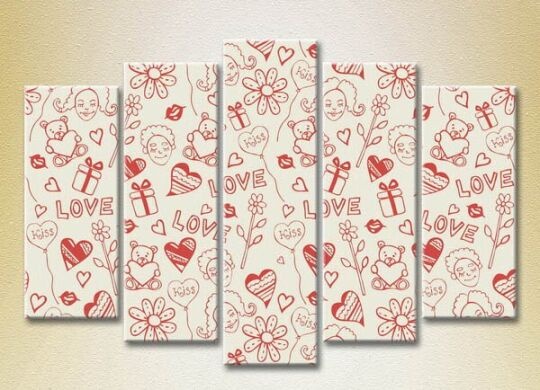 Картина Rainbow Polyptych Love 14 (2231743)