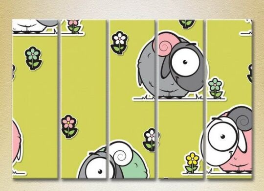 Pictură Rainbow Polyptych Sheep 04 (2231756)