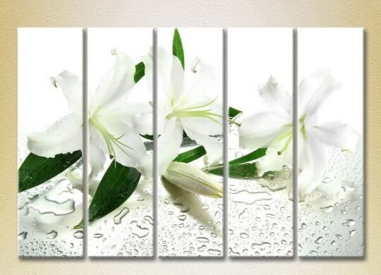 Pictură Rainbow Polyptych White Lilies 04 (2932874)