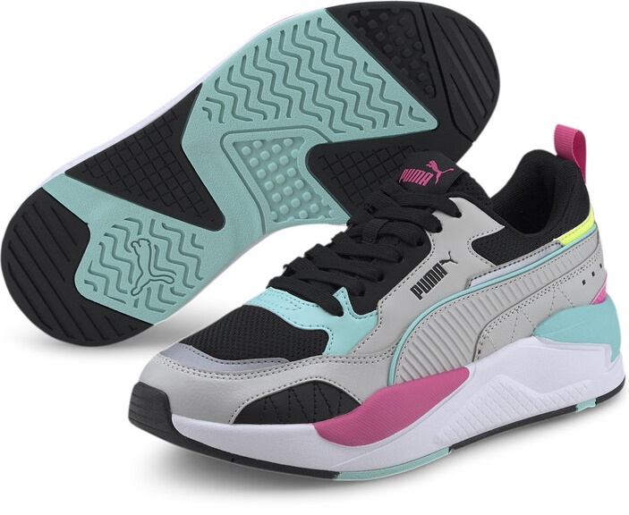 Кроссовки женские Puma X-Ray 2 Square Gray Violet/Puma Black/Aruba Blue/Luminous Pink 37.5