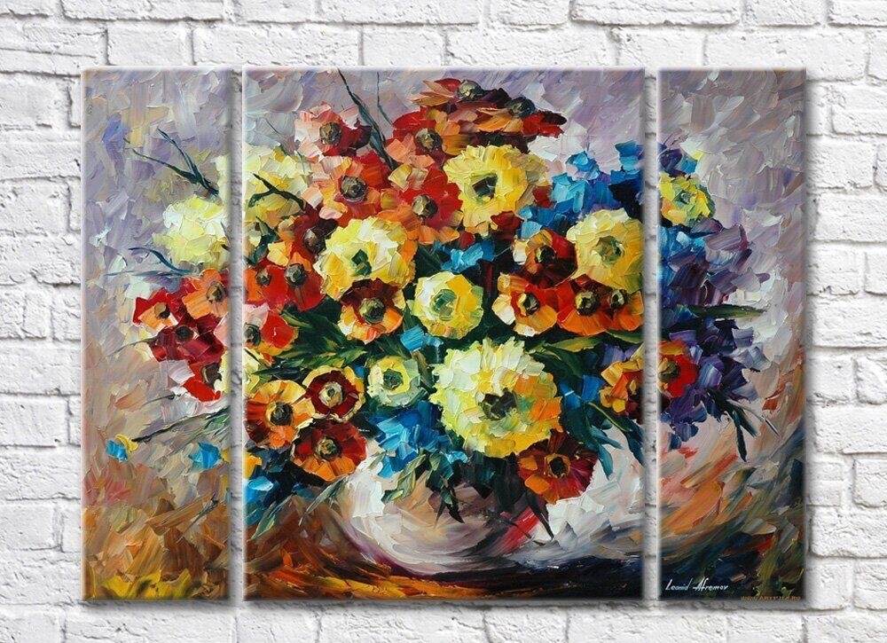 Картина Gallerix Multicolored wildflowers in a vase (35110206)