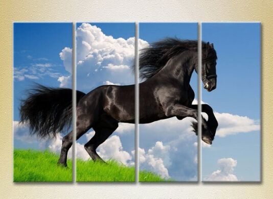 Картина Gallerix Polyptych Black Horse (2222240)