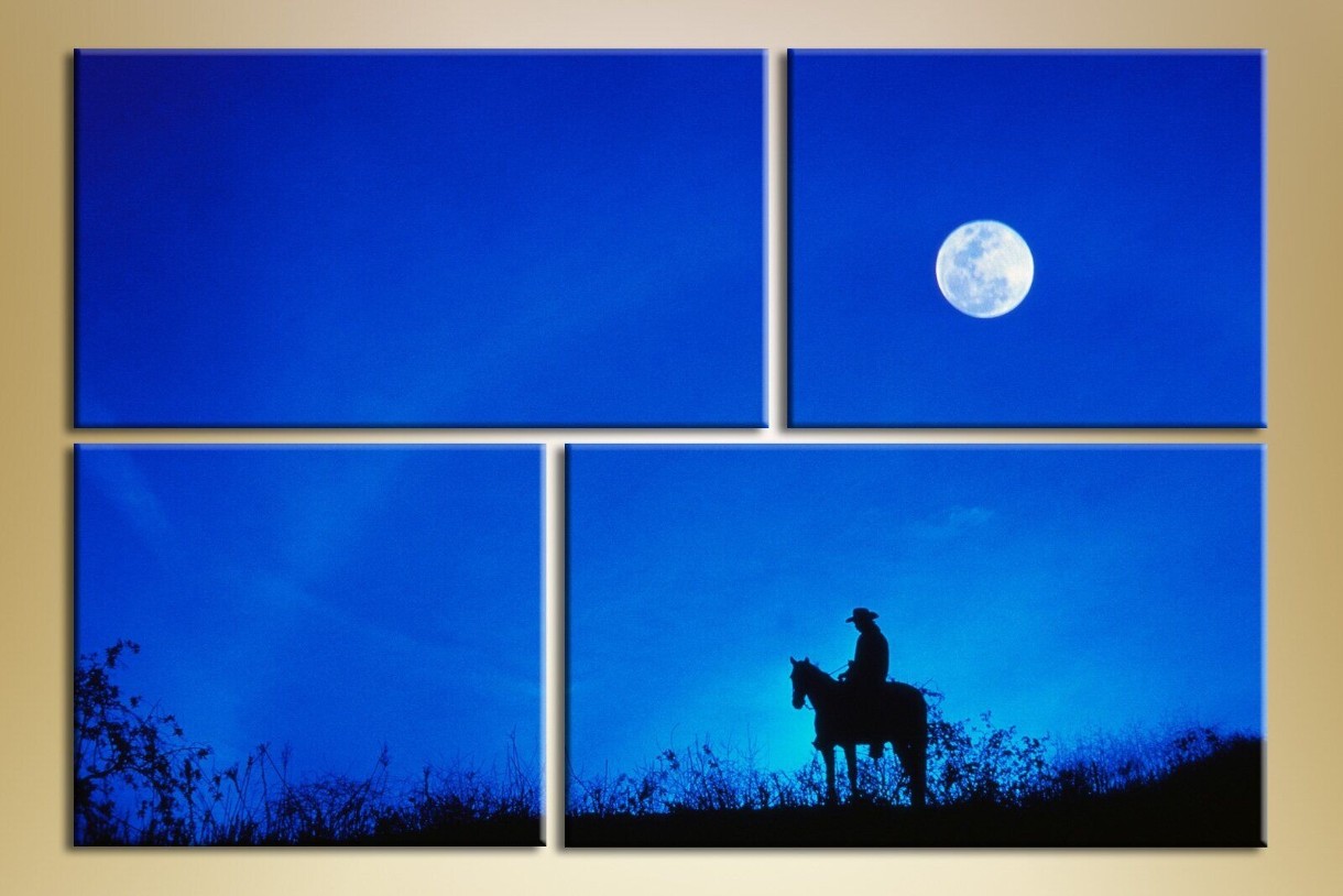 Картина Gallerix Polyptych cowboy in the night (1409676)