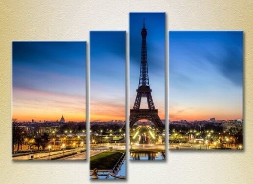 Pictură Gallerix Polyptych Eiffel Tower 009 (2718204)